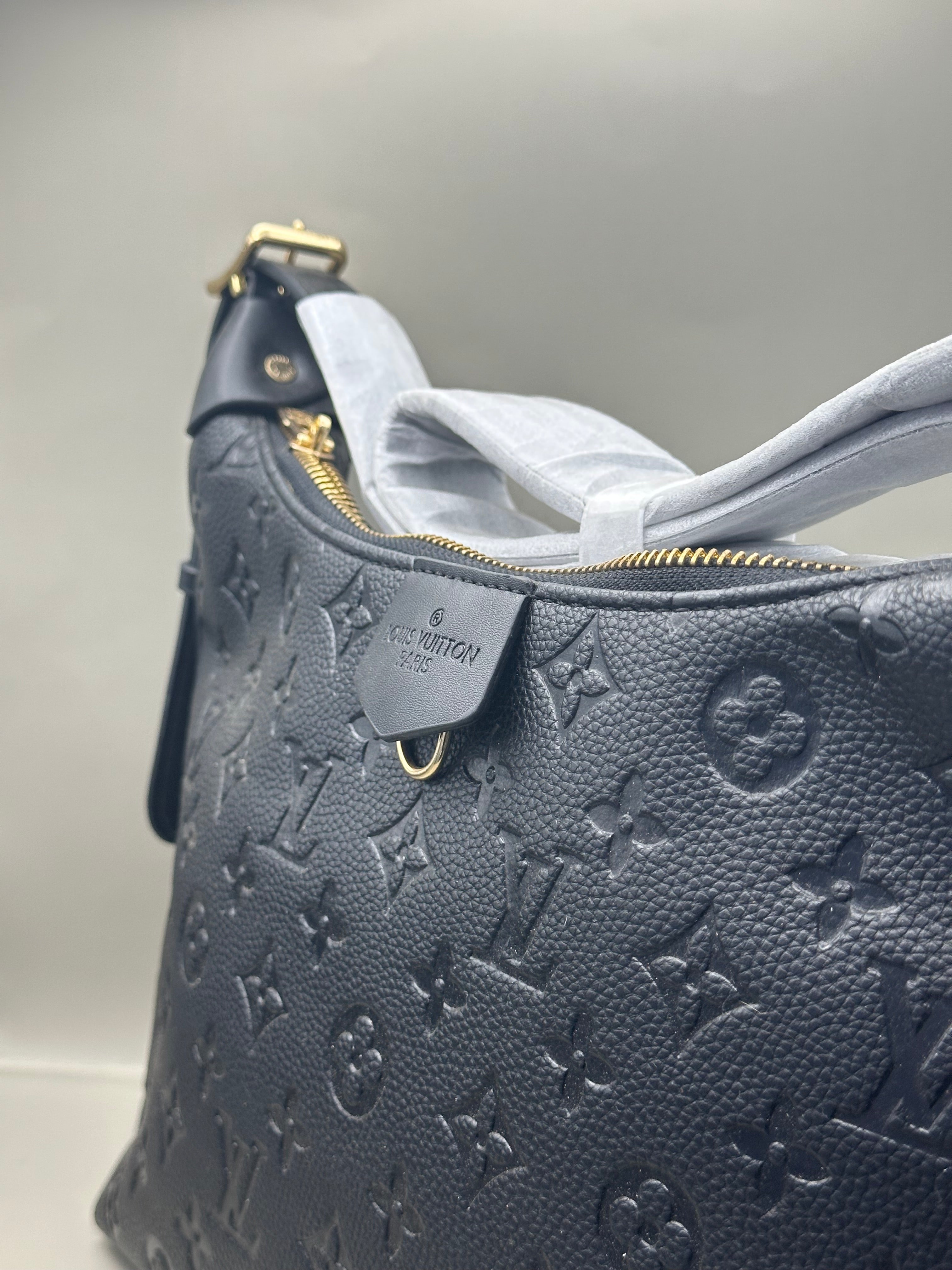 LV Black embroidered Handbag