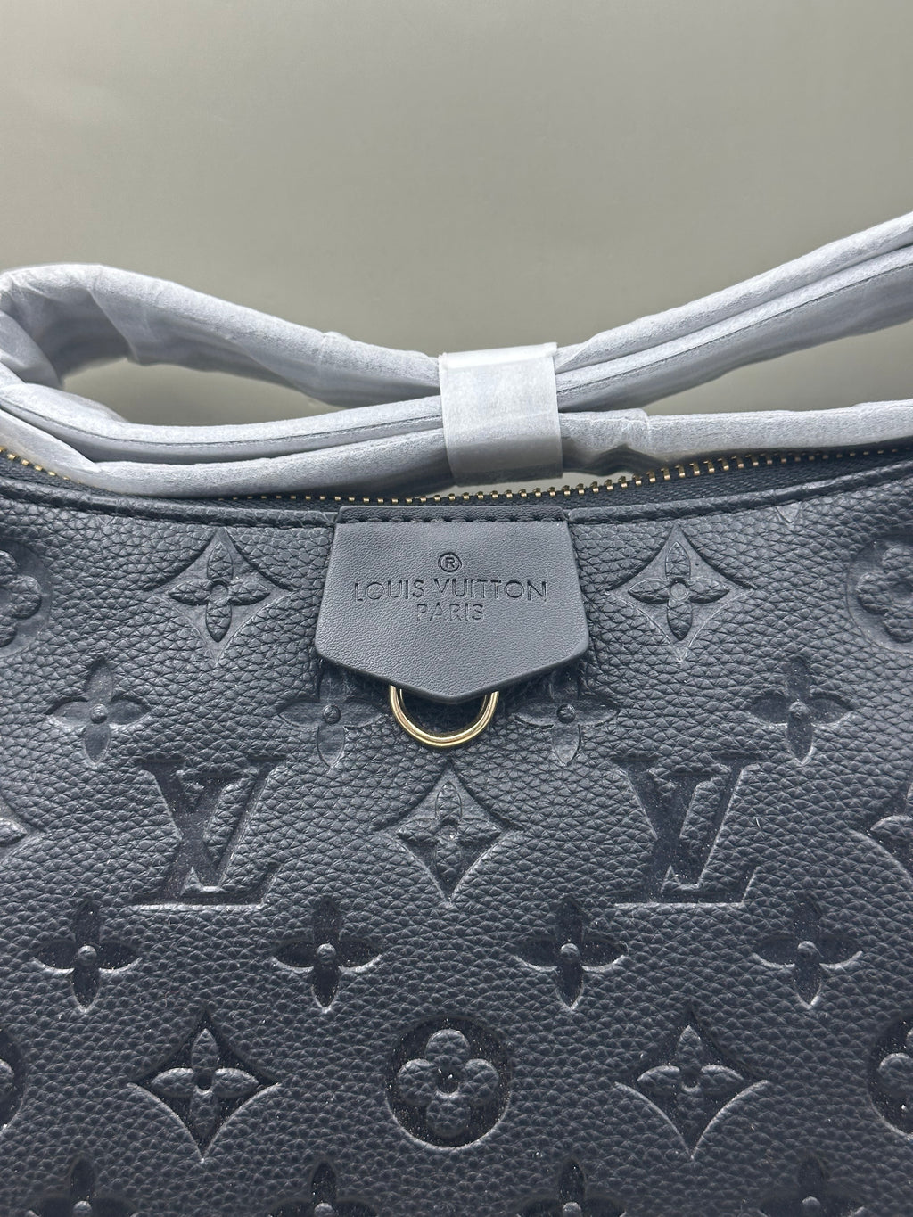 LV Black embroidered Handbag
