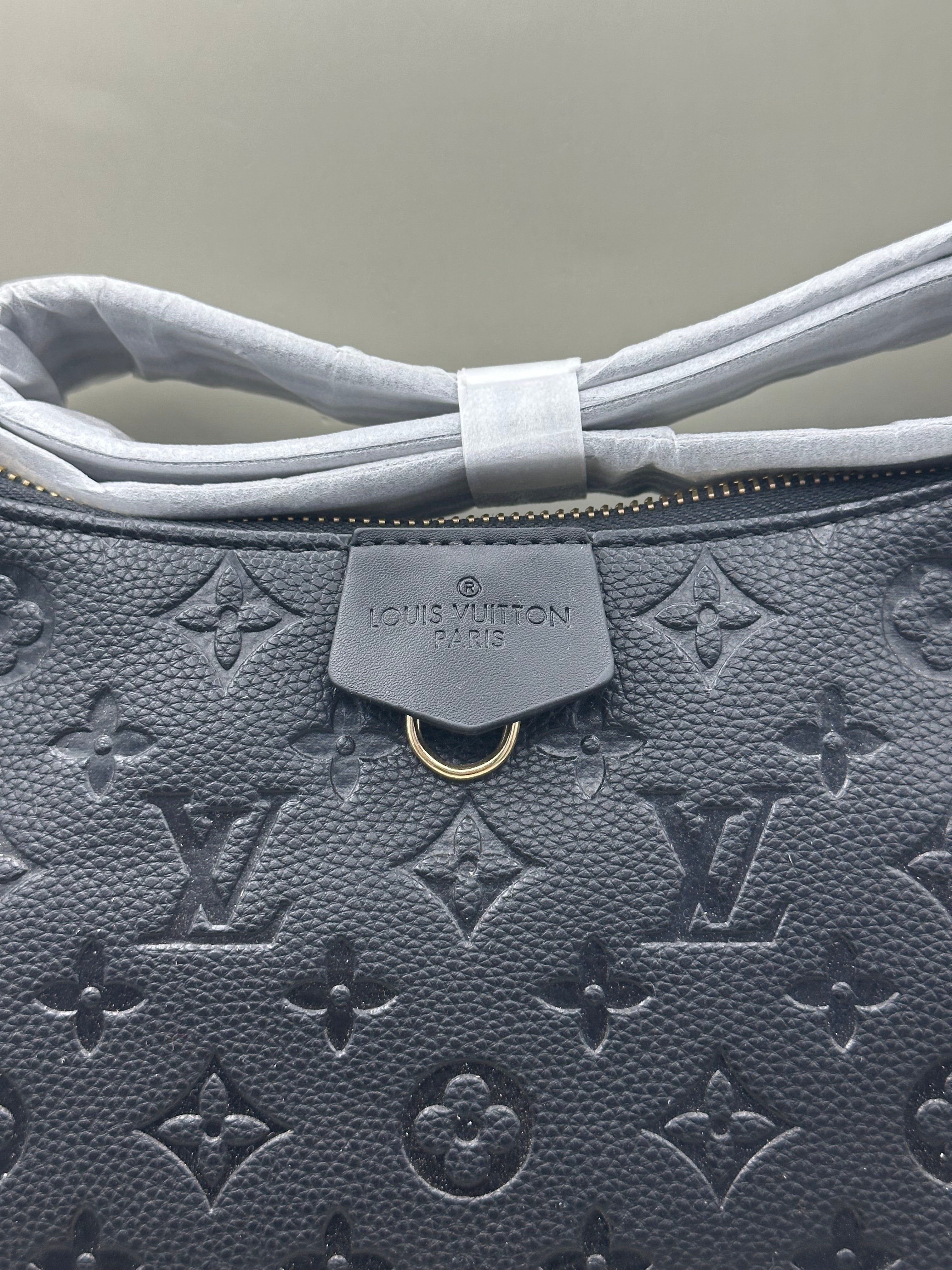 LV Black embroidered Handbag