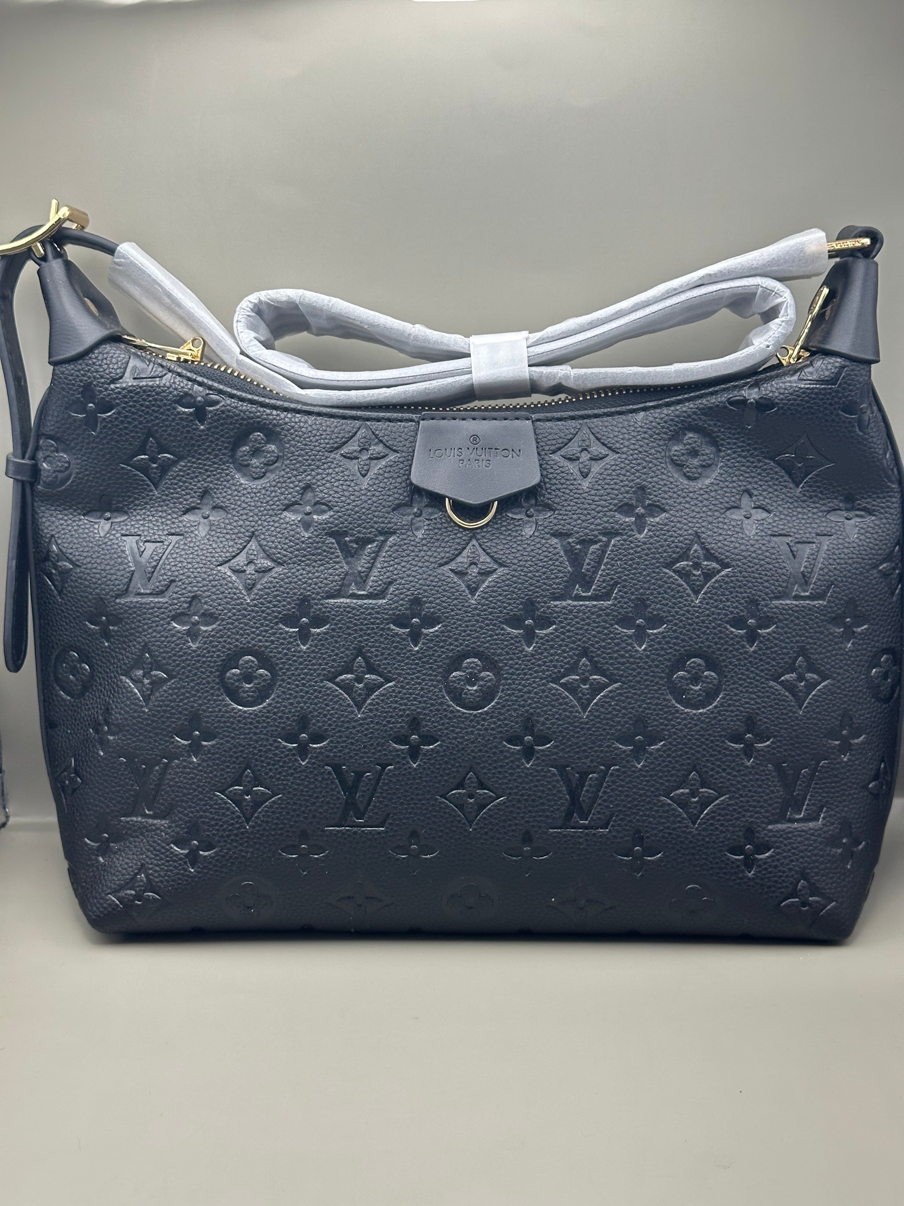 LV Black embroidered Handbag