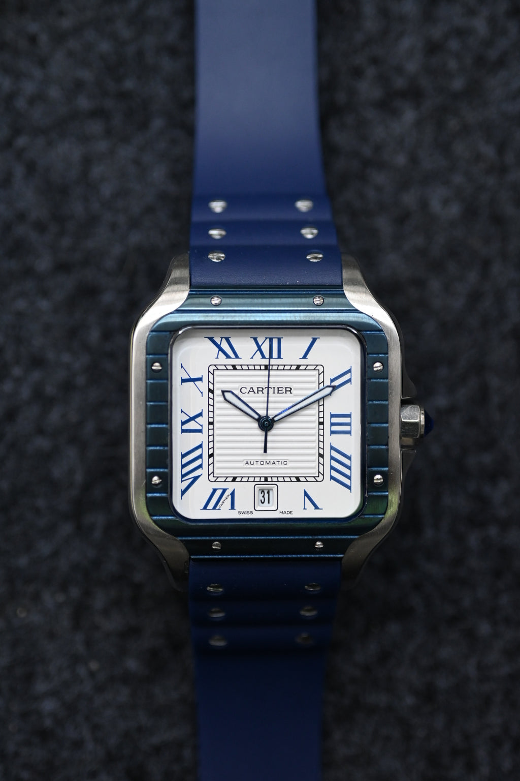 Cartier Santos 'Blue Strap'