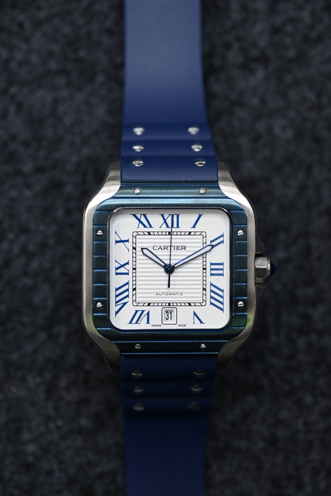 Cartier Santos 'Blue Strap'