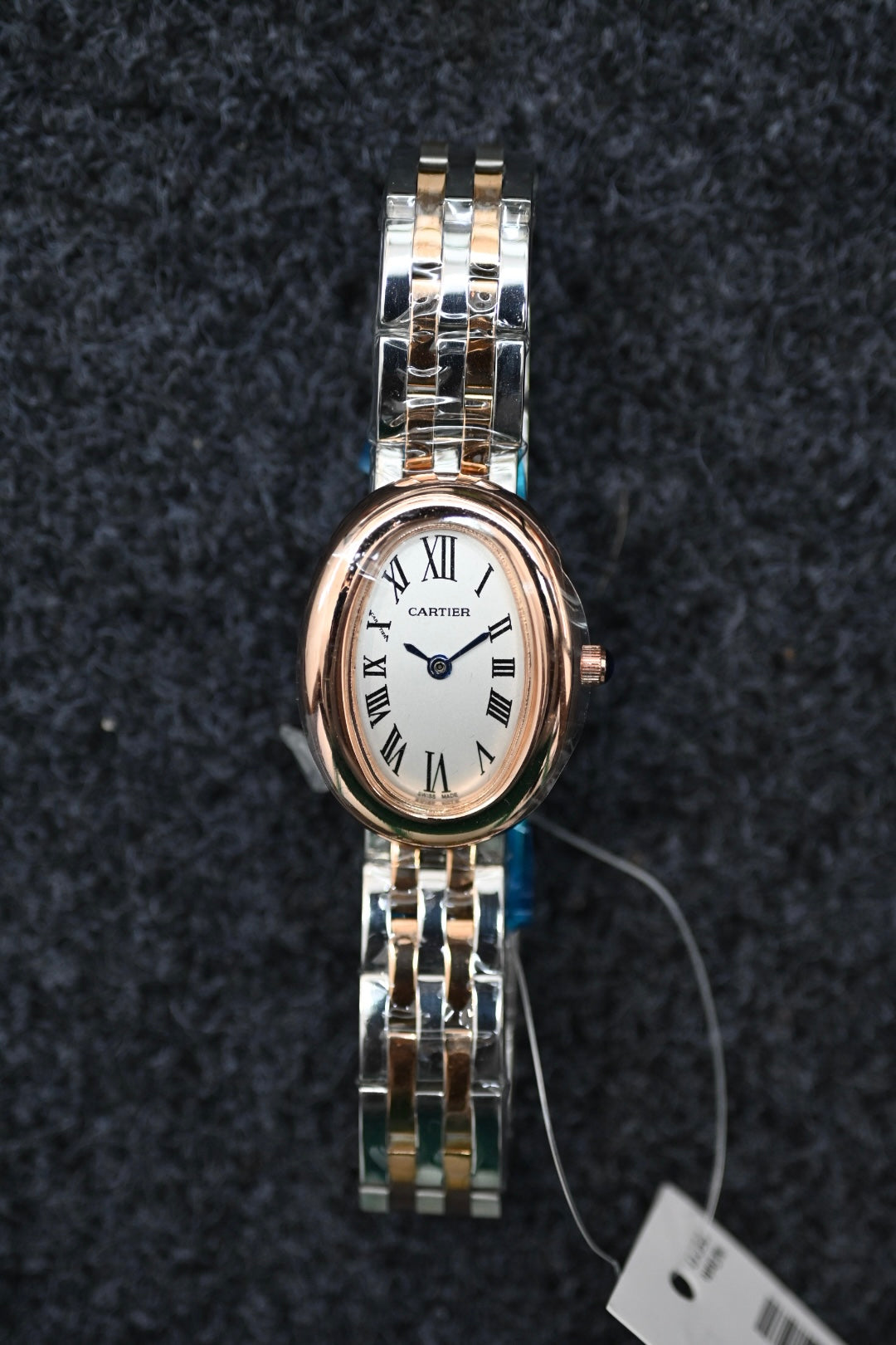 Cartier Baignoire Metal Strap 'Rose Gold/Silver'