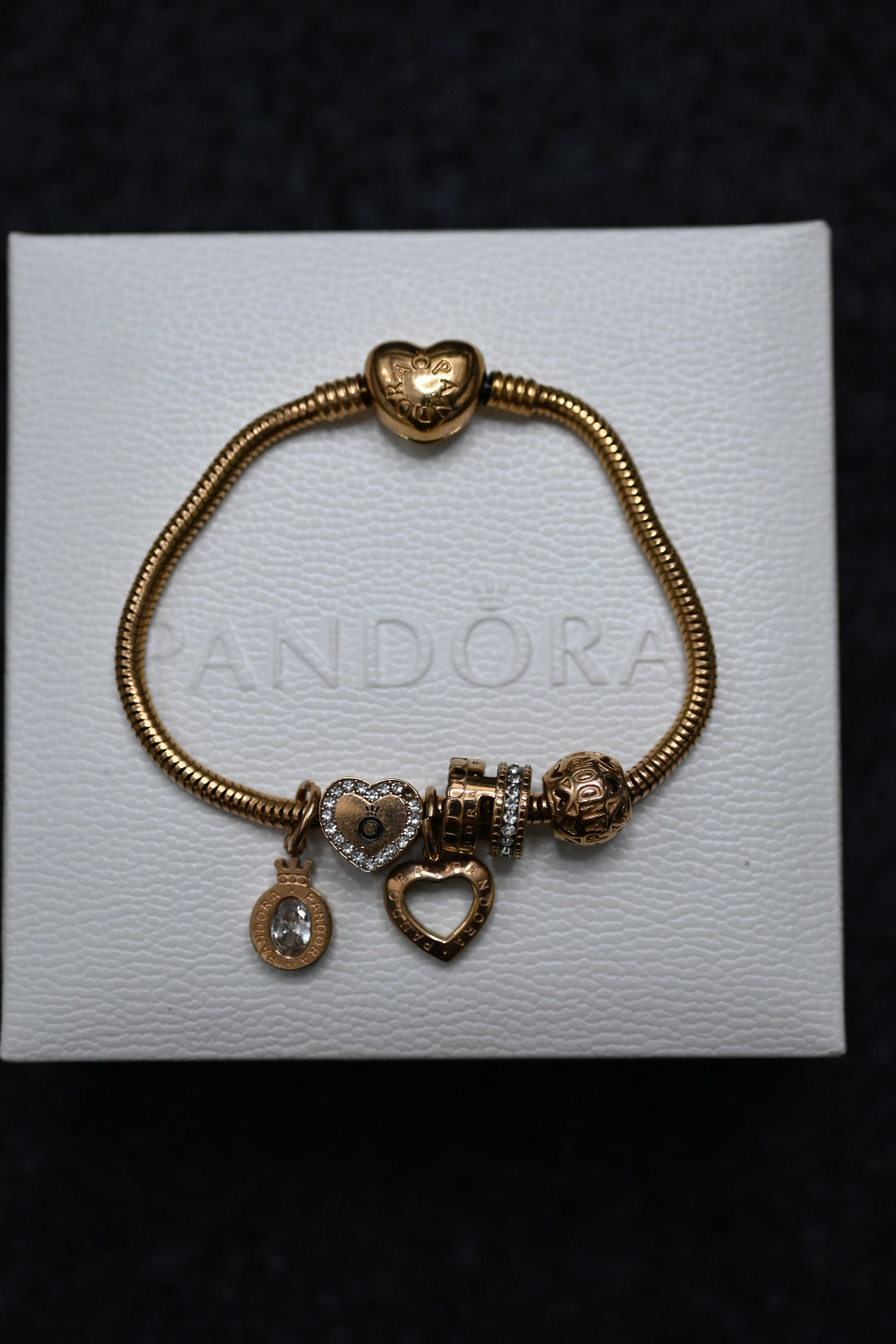 Pandora Bracelet 'Diamond Heart'