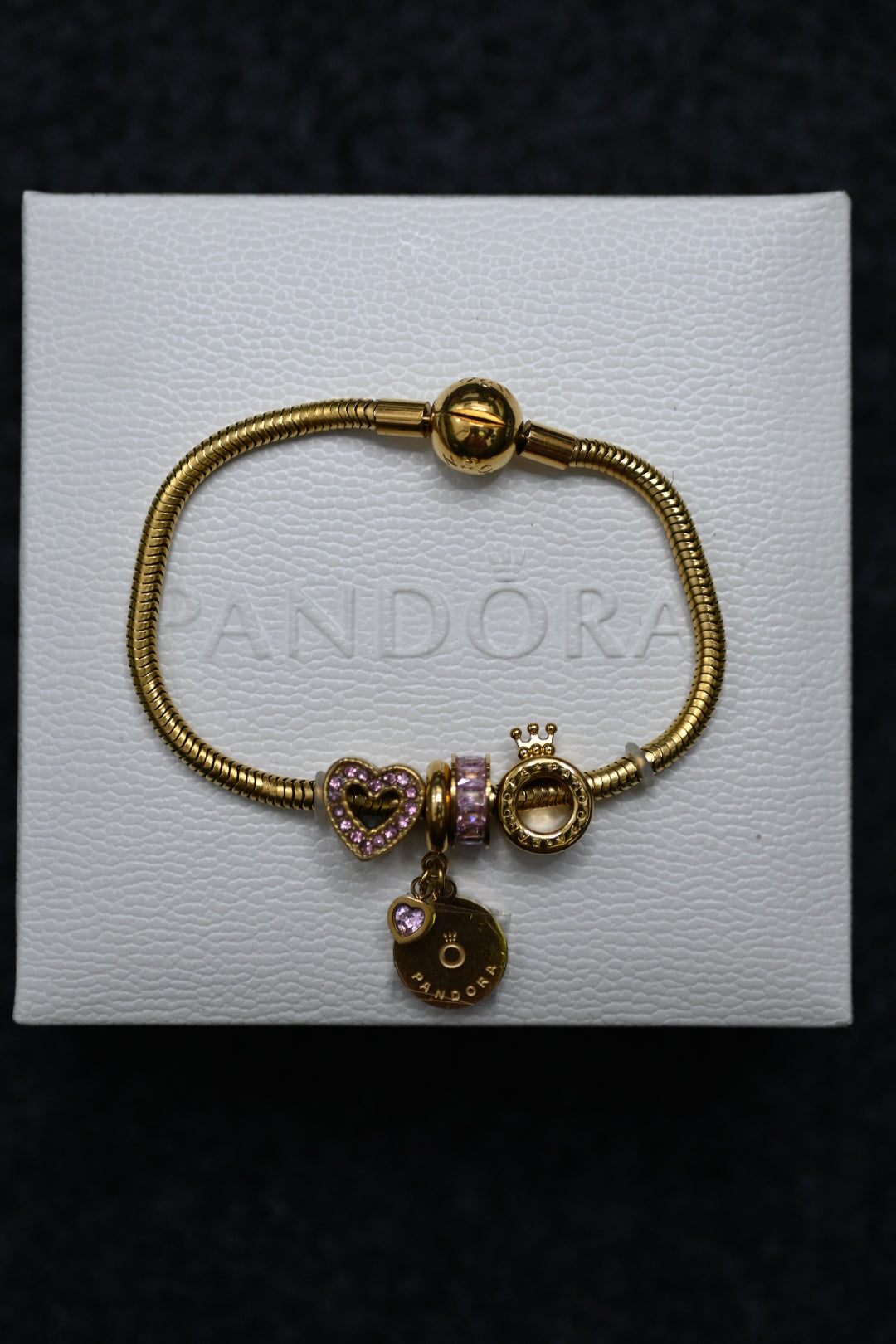 Pandora Bracelet 'Pink Heart'